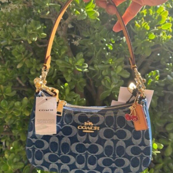 Coach Handbags - Coach Cherry Denim CAF82 Shoulder Bag